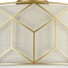 Plafonnier rond design doré abat-jour en tissu Messina Maytoni Remises