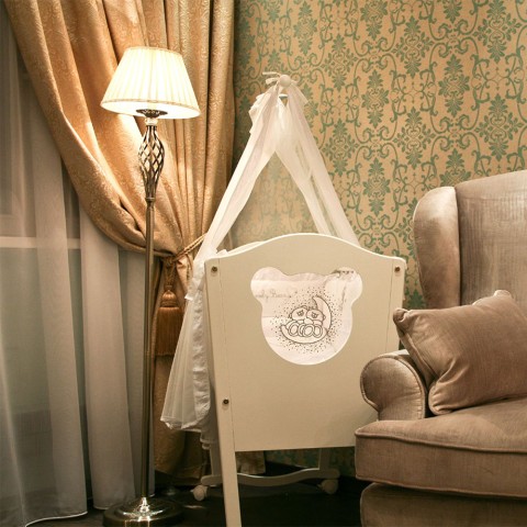 Lampadaire sur pied classique en tissu Grace Maytoni pour salon Promotion