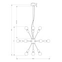 Suspension moderne 18 douilles plafond Jackson Maytoni Caractéristiques