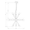 Suspension moderne 18 douilles plafond Jackson Maytoni Caractéristiques