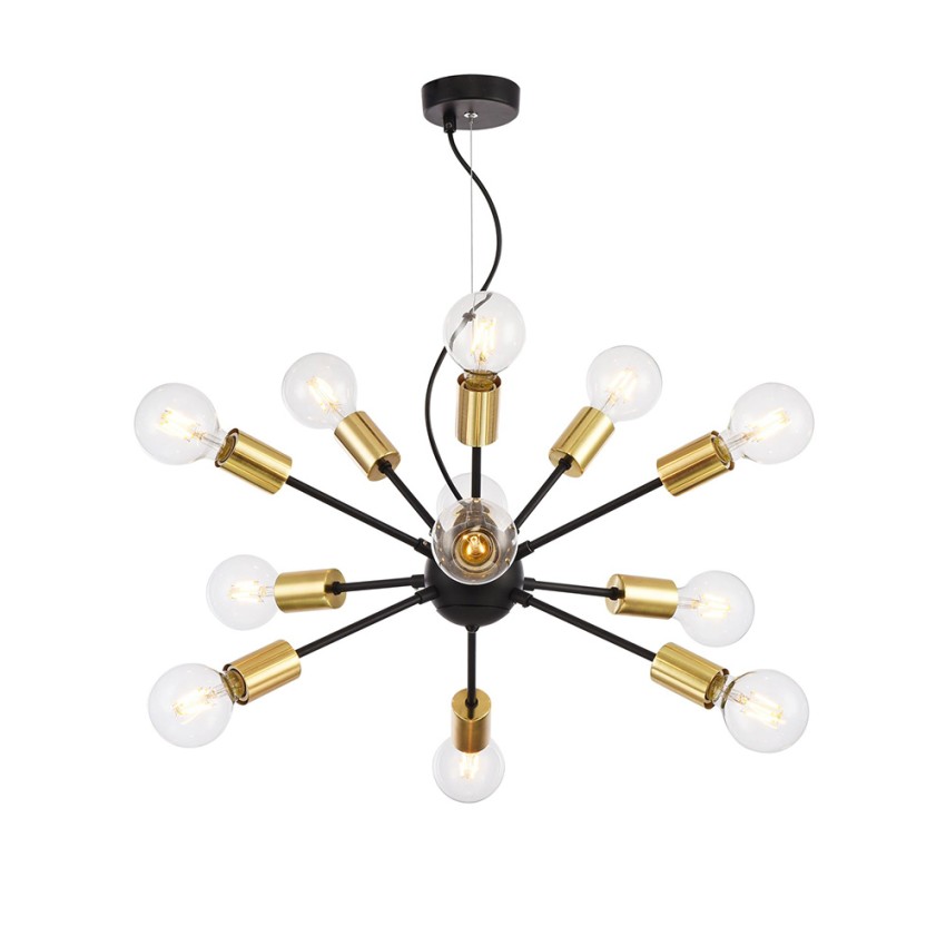 Suspension au plafond noire 12 douilles Jackson Maytoni Promotion