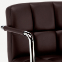 Tabouret de bar cuisine pivotant réglable dossier et accoudoirs Las Vegas 