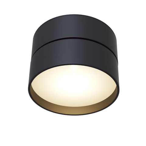 Plafonnier rond moderne noir LED réglable Onda Maytoni Promotion