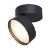 Plafonnier rond moderne noir LED réglable Onda Maytoni Vente