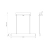 Suspension moderne 91cm réglable LED lampe Step Maytoni 