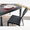 Chaise en polyrotin empilable pour bar jardin intérieur extérieur Virginia BICA Caractéristiques