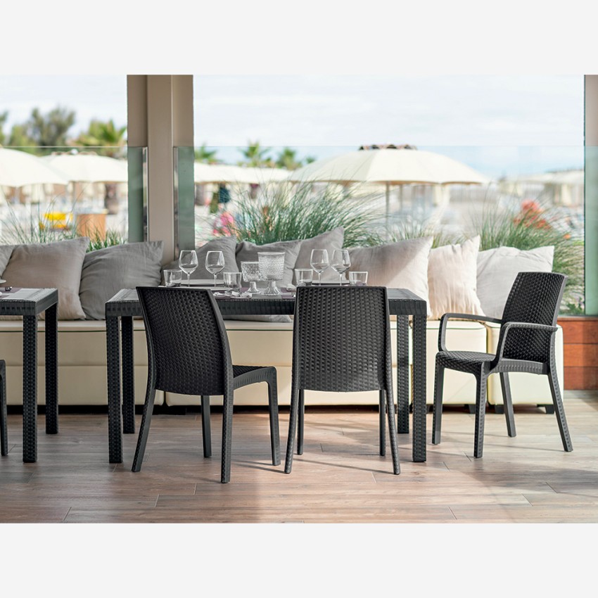 Chaise empilable moderne pour bar extérieur restaurant et jardin Matrix BICA