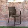 Chaise empilable polyrotin accoudoirs bar jardin extérieur Indiana BICA Dimensions