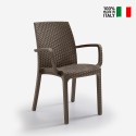 Lot de 18 chaises empilables en polyrotin avec accoudoirs pour jardin et extérieurs Indiana Bica Réductions