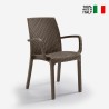 Lot de 18 chaises empilables en polyrotin avec accoudoirs pour jardin et extérieurs Indiana Bica Réductions