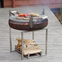 Grille en acier pour barbecue barbecue brasero extérieur pour le jardin Réductions