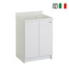 Meuble buanderie 2 portes avec bac et planche à laver 60x50 cm Edilla Montegrappa Vente