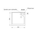 Meuble de buanderie 60x60 cm 2 portes avec lavabo Edilla Montegrappa Modèle