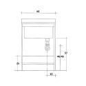 Meuble de buanderie 60x60 cm 2 portes avec lavabo Edilla Montegrappa Caractéristiques