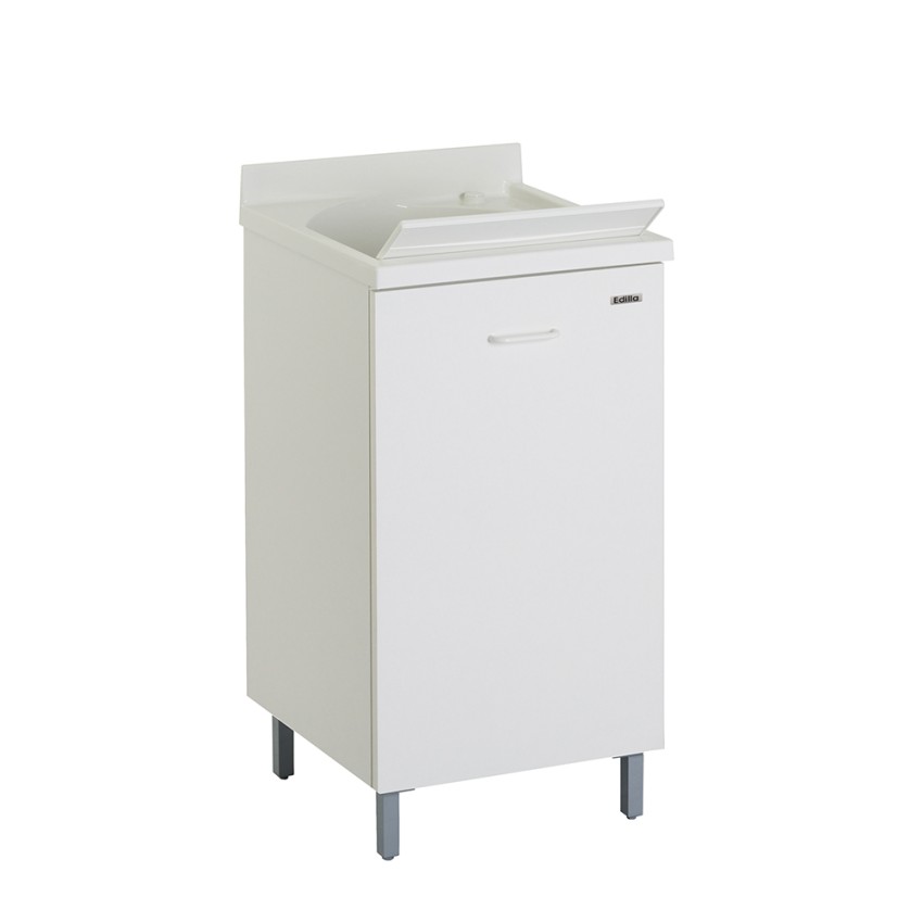 Meuble de buanderie avec évier 1 porte 45x50cm avec planche à laver Edilla Montegrappa Promotion Meuble de buanderie avec évier 1 porte 45x50cm avec planche à laver Edilla Montegrappa Promotion