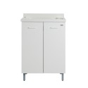 Meuble-lavabo de buanderie 60x50cm 2 portes avec bac et planche Edilla Montegrappa Offre
