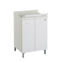 Meuble-lavabo de buanderie 60x50cm 2 portes avec bac et planche Edilla Montegrappa Promotion