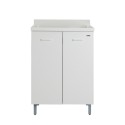 Meuble buanderie Edilla Montegrappa avec bac et planche, 60x60 cm, 2 portes Remises