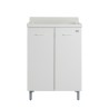 Meuble buanderie Edilla Montegrappa avec bac et planche, 60x60 cm, 2 portes Remises