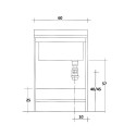 Meuble buanderie Edilla Montegrappa avec bac et planche, 60x60 cm, 2 portes Caractéristiques