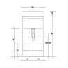 Meuble lave-main 45x50cm avec planche en bois Edilla Montegrappa Caractéristiques