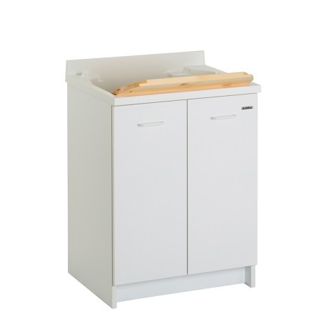 Meuble de buanderie avec bac en bois 2 portes 60x50cm Edilla Montegrappa Promotion