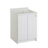 Meuble lave-mains 2 portes 60x60 cm avec lavabo et planche en bois Edilla Montegrappa Offre