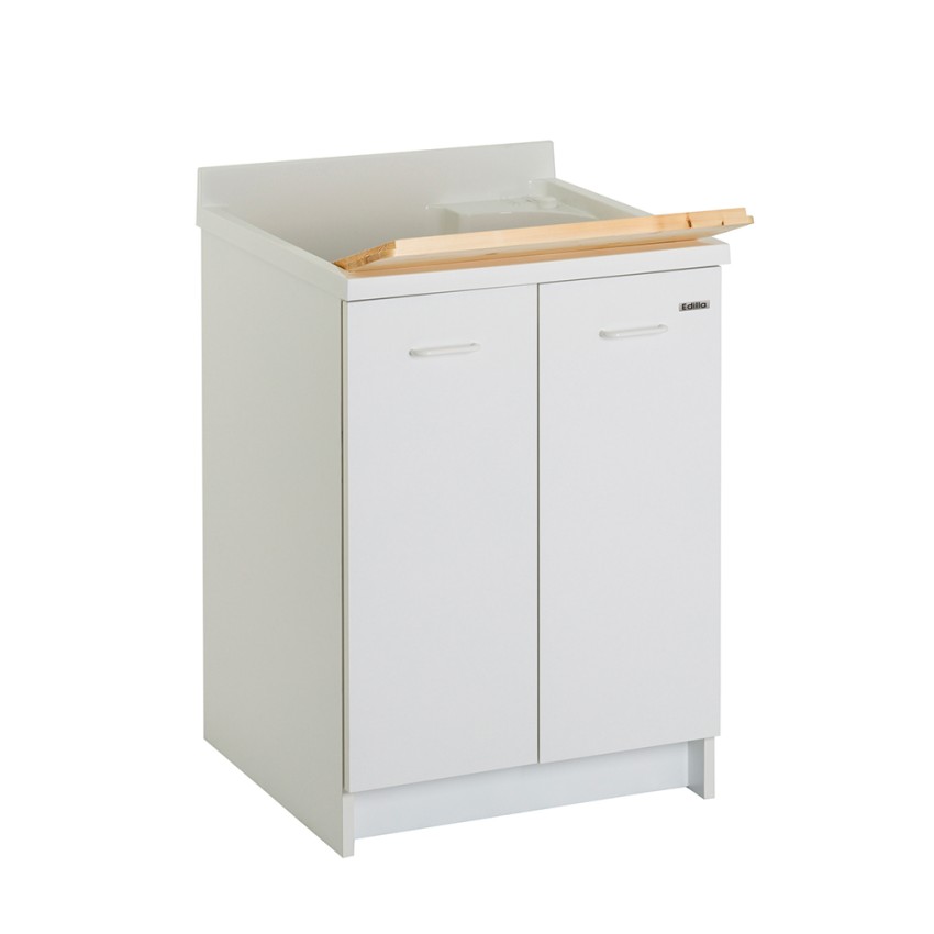 Meuble lave-mains 2 portes 60x60 cm avec lavabo et planche en bois Edilla Montegrappa Promotion Meuble lave-mains 2 portes 60x60 cm avec lavabo et planche en bois Edilla Montegrappa Promotion