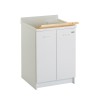 Meuble lave-mains 2 portes 60x60 cm avec lavabo et planche en bois Edilla Montegrappa Promotion