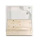 Meuble lave-mains 2 portes 60x60 cm avec lavabo et planche en bois Edilla Montegrappa Catalogue