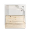 Meuble lave-mains 2 portes 60x60 cm avec lavabo et planche en bois Edilla Montegrappa Catalogue