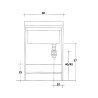 Meuble lave-mains 2 portes 60x60 cm avec lavabo et planche en bois Edilla Montegrappa Caractéristiques