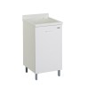 Lavabo 45x50cm avec planche en bois et meuble 1 porte Edilla Montegrappa Offre