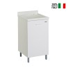 Lavabo 45x50cm avec planche en bois et meuble 1 porte Edilla Montegrappa Vente