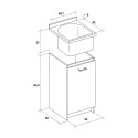 Lavabo 45x50cm avec planche en bois et meuble 1 porte Edilla Montegrappa Choix