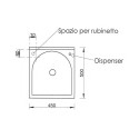 Lavabo 45x50cm avec planche en bois et meuble 1 porte Edilla Montegrappa Modèle