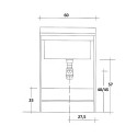 Meuble sous-lavabo à 2 portes 60x50cm avec cuve et planche en bois Edilla Montegrappa Caractéristiques