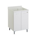 Meuble buanderie avec lavabo en bois, 2 portes 60x60 cm Edilla Montegrappa Offre