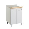 Meuble buanderie avec lavabo en bois, 2 portes 60x60 cm Edilla Montegrappa Promotion