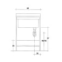 Meuble buanderie avec lavabo en bois, 2 portes 60x60 cm Edilla Montegrappa Caractéristiques