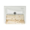 Lavabo 63x50 cm en céramique avec 2 portes et planche en bois Acqua Edilla Choix