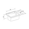 Lavabo 63x50 cm en céramique avec 2 portes et planche en bois Acqua Edilla Caractéristiques