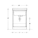Lavabo 63x50 cm en céramique avec 2 portes et planche en bois Acqua Edilla Modèle