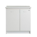 Meuble lave-main céramique 2 portes 83x60cm avec planche en bois Acqua Edilla Réductions
