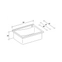 Meuble lave-main céramique 2 portes 83x60cm avec planche en bois Acqua Edilla Caractéristiques