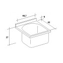 Bac à laver 45x50cm pour extérieur avec planche à laver Piuvella Montegrappa Modèle