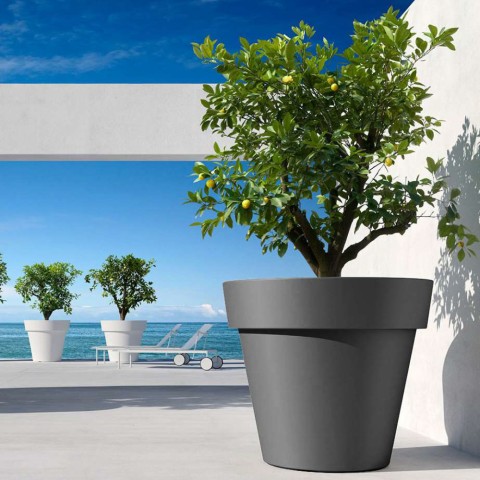 Vase géant pot ø 80cm pour plantes de terrasse jardin bar extérieur Cornaglia