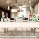 fleur en plexiglas coloré style pop art sculpture décorative Goblete Prix