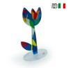 fleur en plexiglas coloré style pop art sculpture décorative Goblete Réductions
