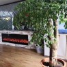 Cheminée électrique encastrable murale 180 cm flamme LED 1500W Amiata Remises